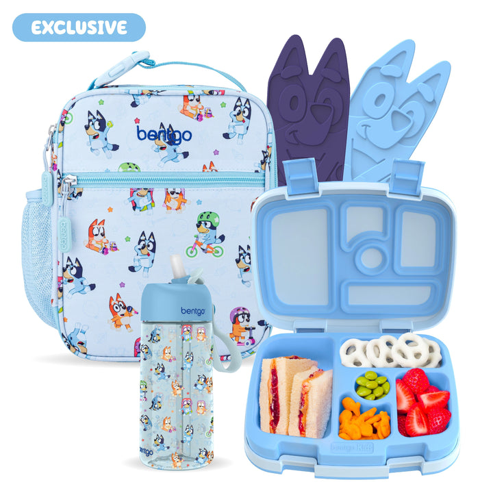Bentgo + Bluey Kids Prints 5-Piece Lunch Box Set H5