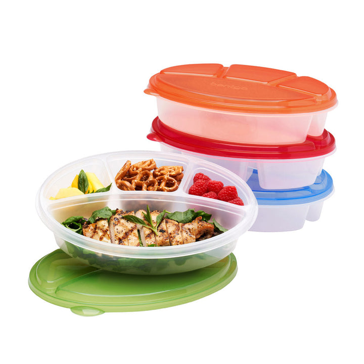 Bentgo Easyboxes 4-Compartment Oval Containers 8-Piece Set J8
