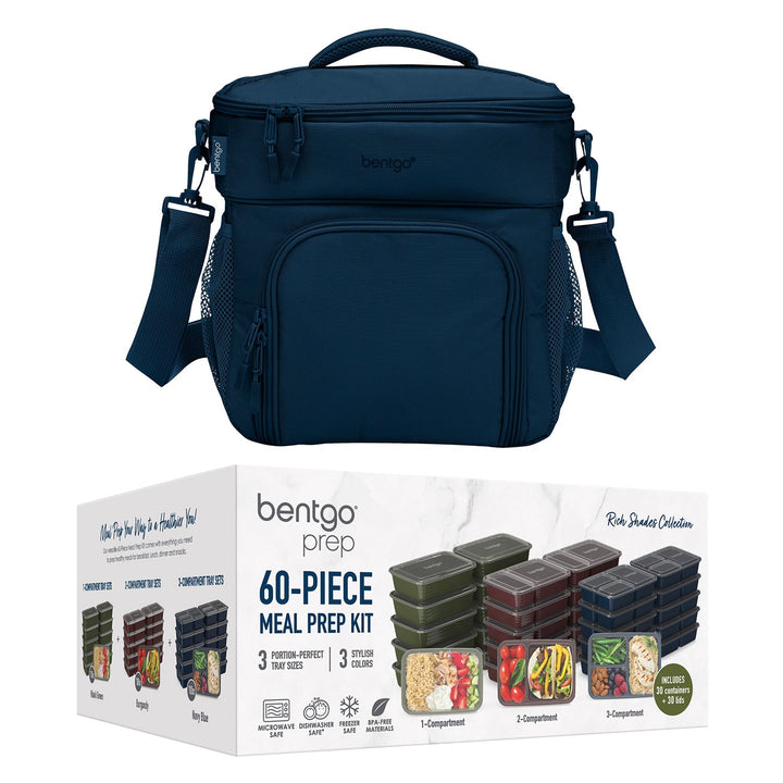Bentgo Prep Deluxe Bag & 60-Piece Meal Prep Container Set A6